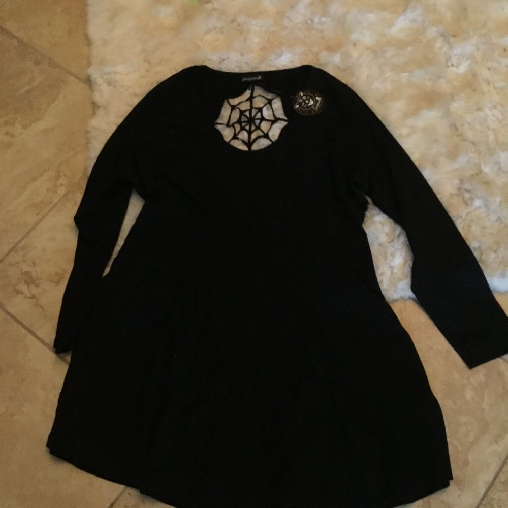 SOURPUSS SPIDERWEB CUTOUT DRESS